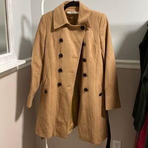 DKNY Womens Brown Belted Trench Coat